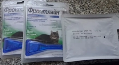 Капки од болви и крлежи на мачките на гребенот